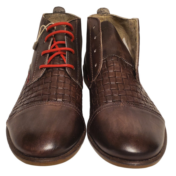 Cafe Noir Men Shoes Brown Braided Leather Size 44, 10 1/2 US main image 4